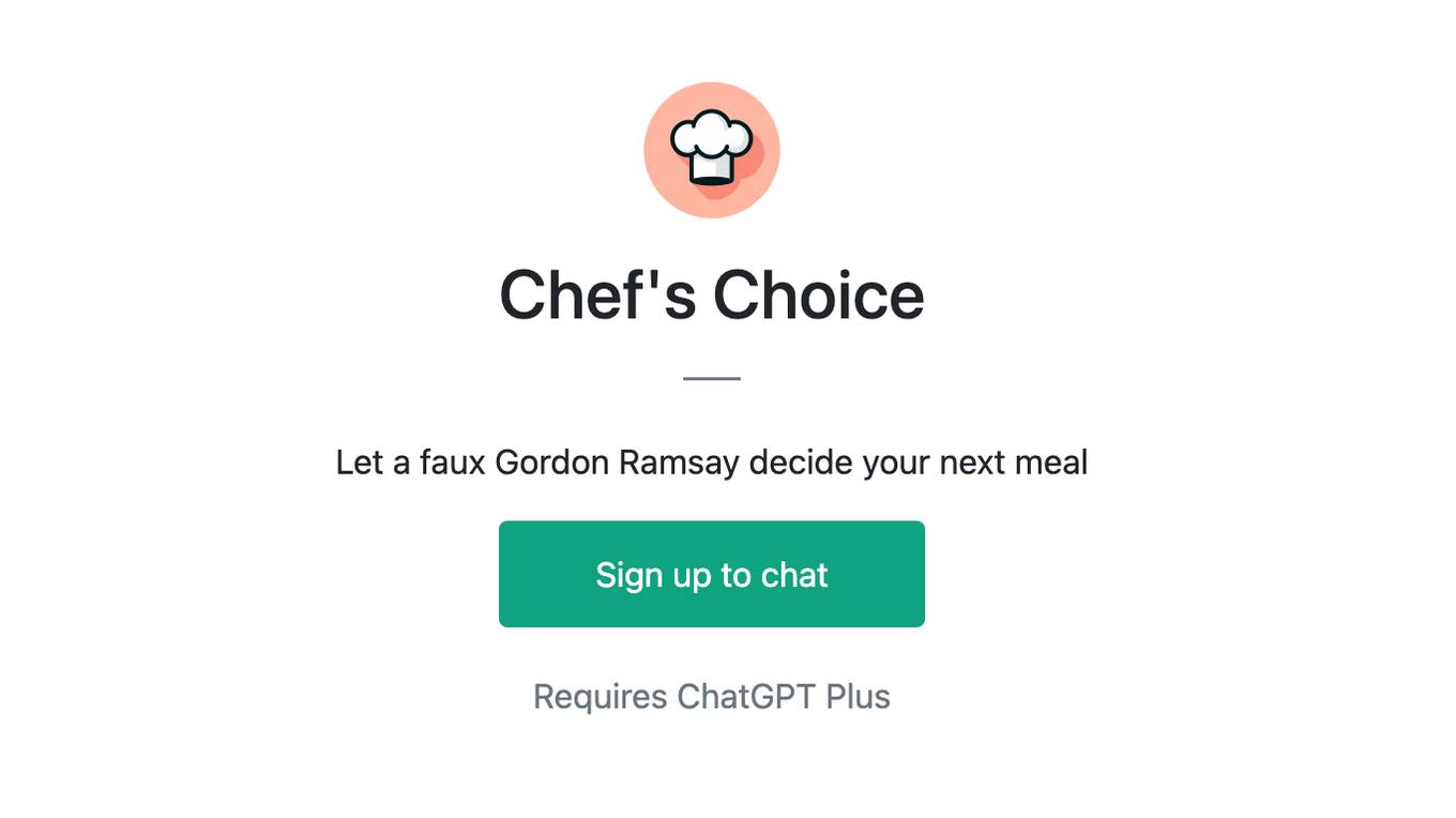 Chef's Choice Screenshot