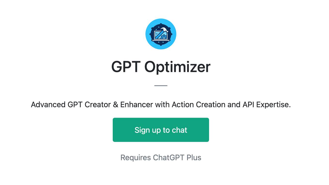 GPT Optimizer Screenshot