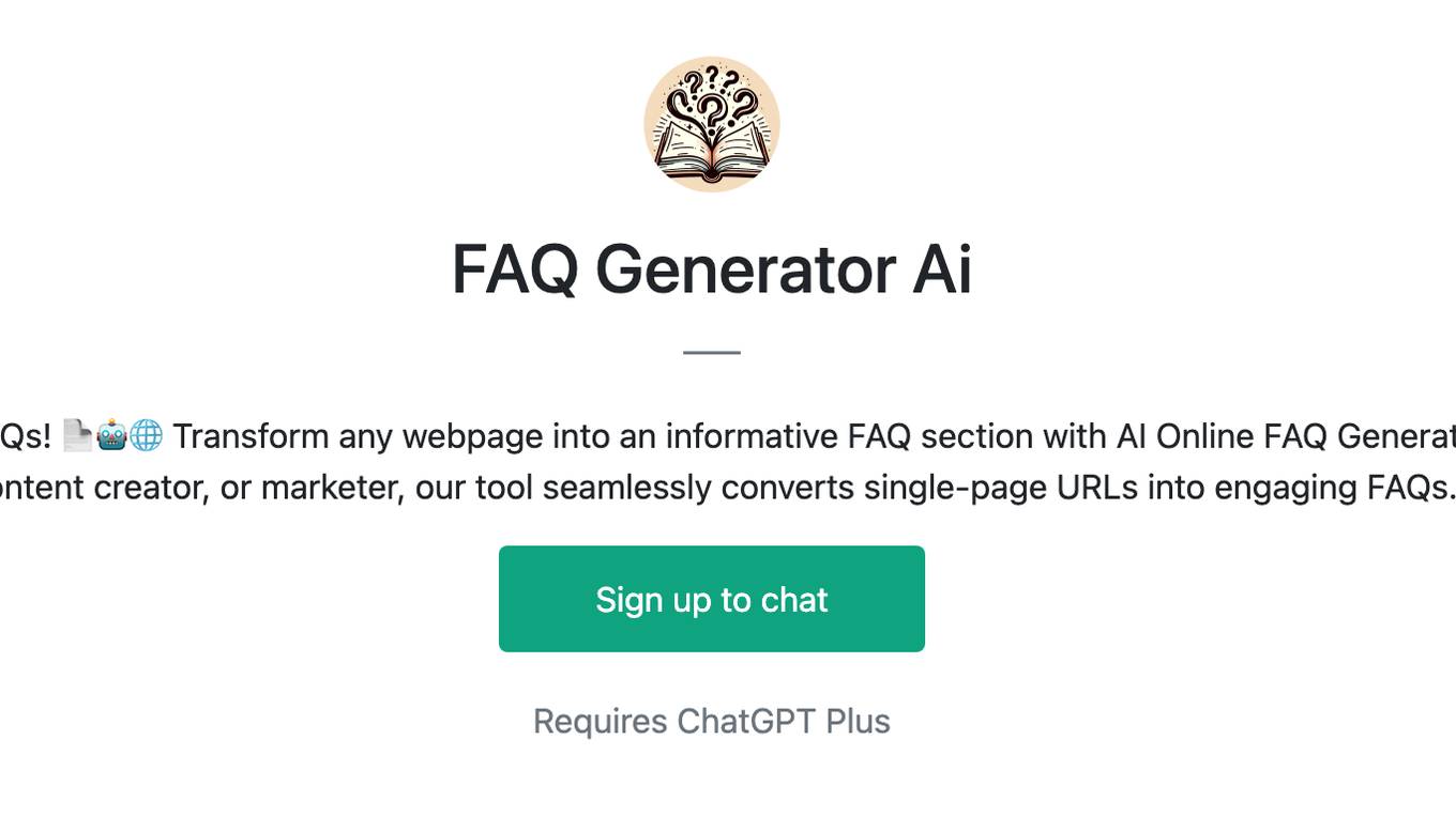 FAQ Generator Ai Screenshot