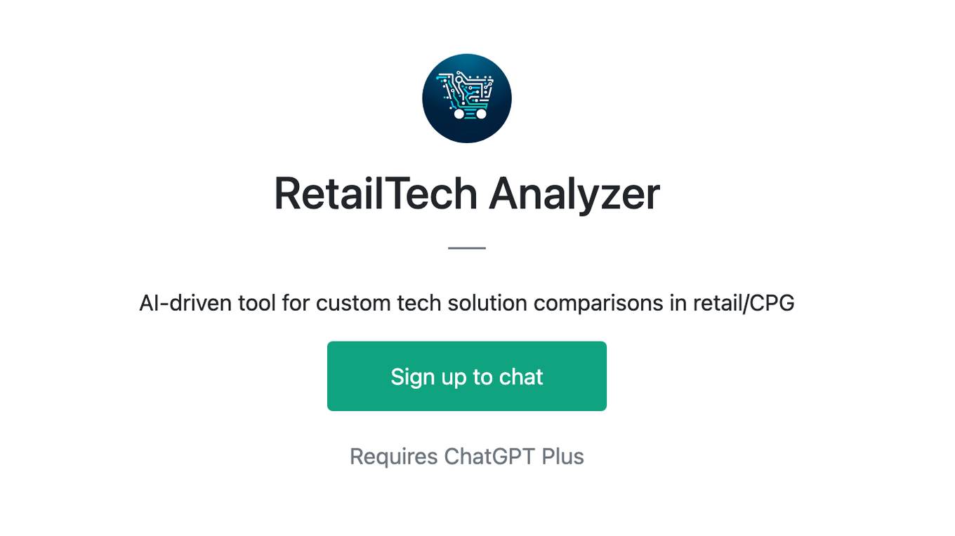 RetailTech Analyzer Screenshot