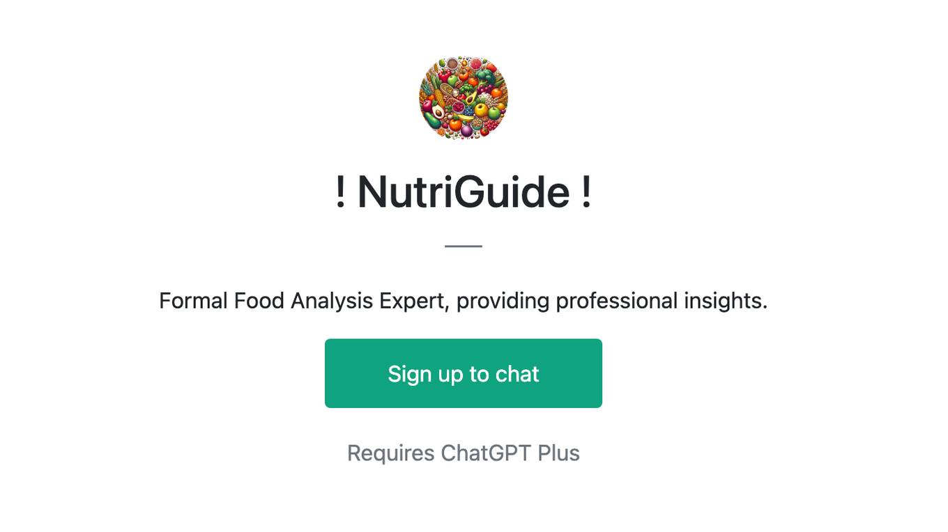 ! NutriGuide ! Screenshot