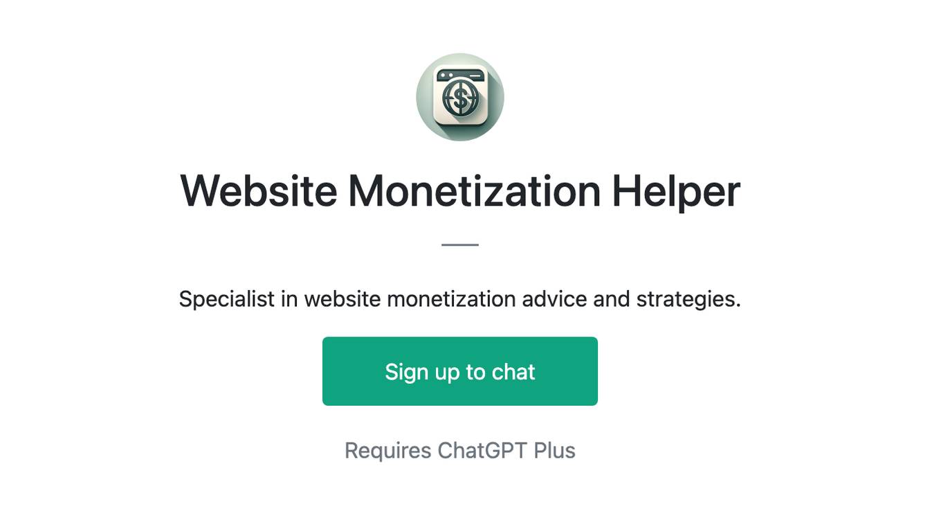 Website Monetization Helper Screenshot