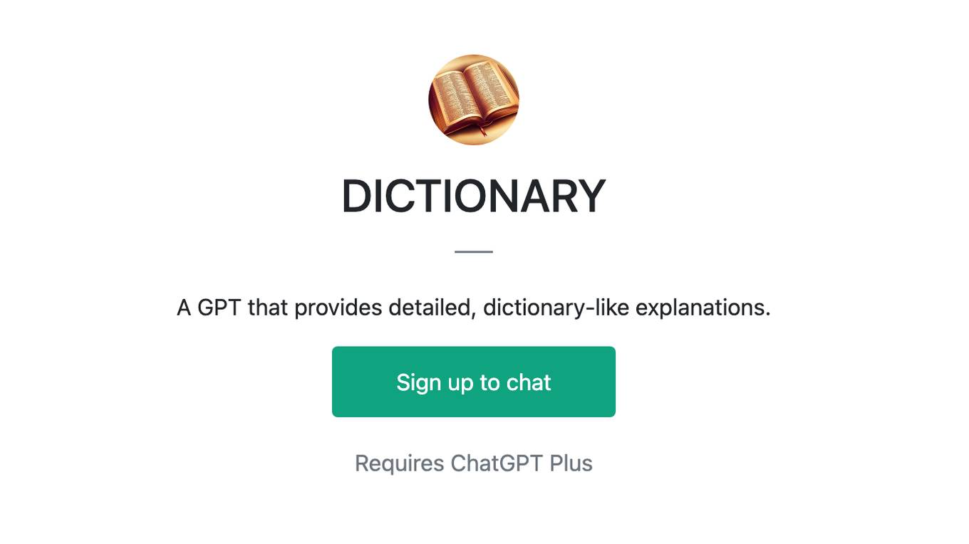 DICTIONARY Screenshot