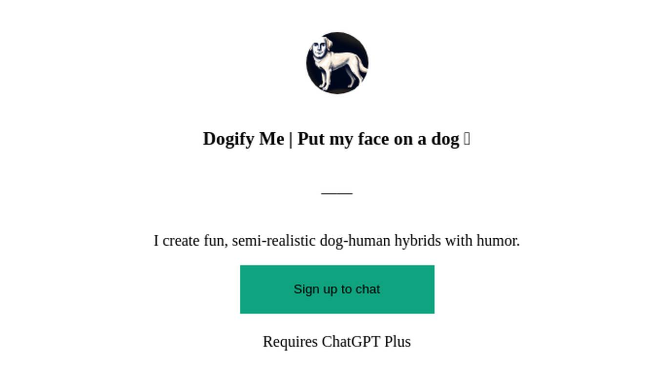 Dogify Me | Put my face on a dog 🐶 Screenshot