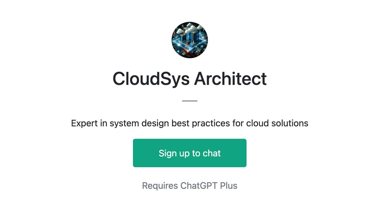 CloudSys Architect Screenshot