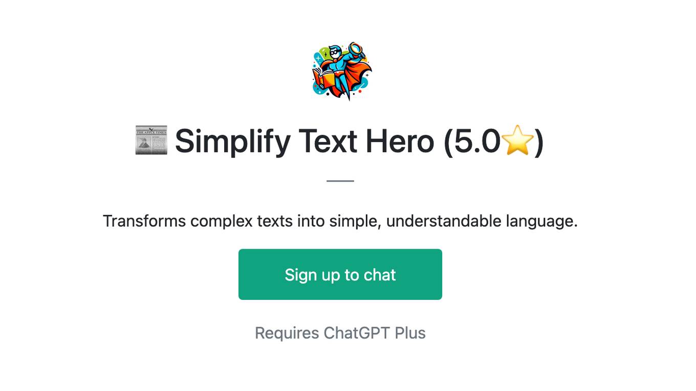 📰 Simplify Text Hero (5.0⭐) Screenshot