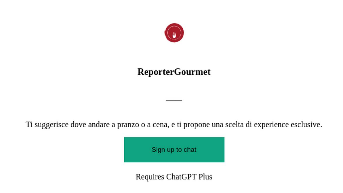 ReporterGourmet Screenshot