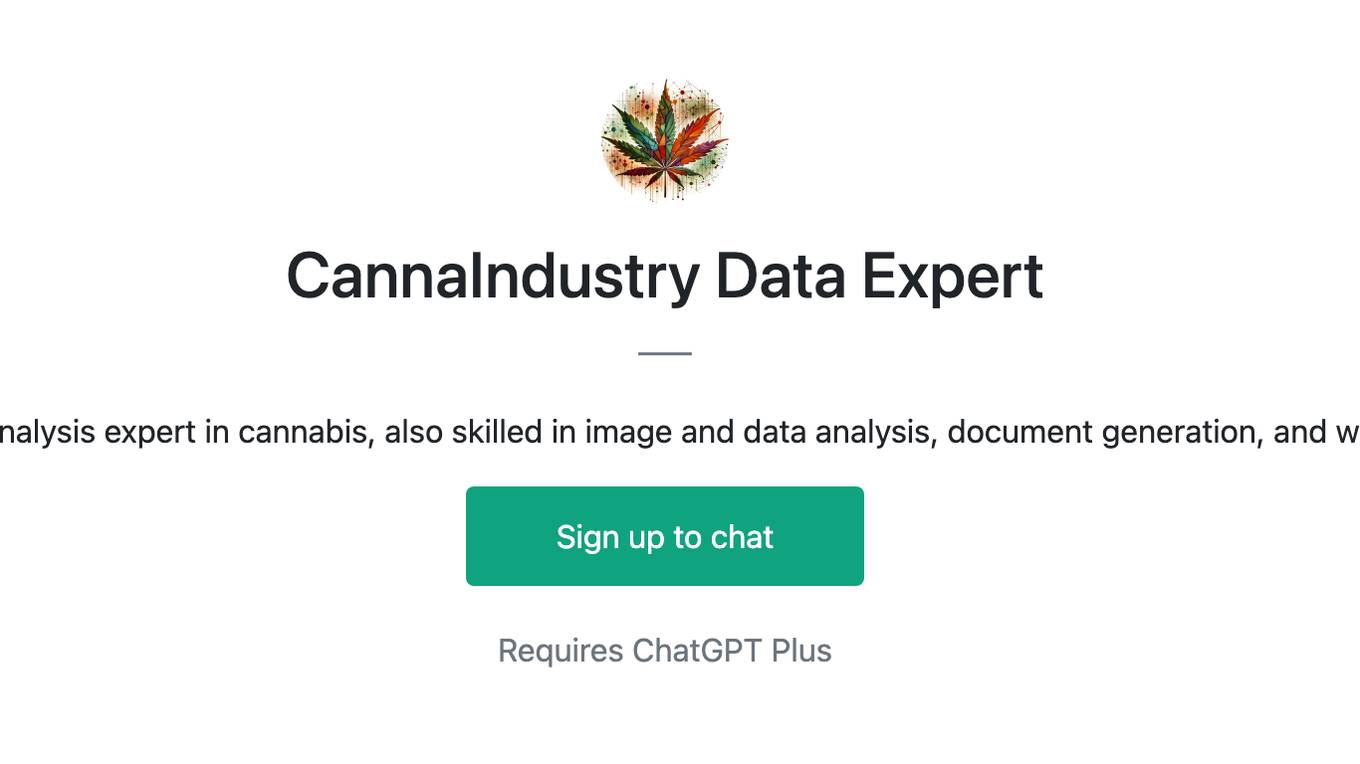 CannaIndustry Data Expert Screenshot