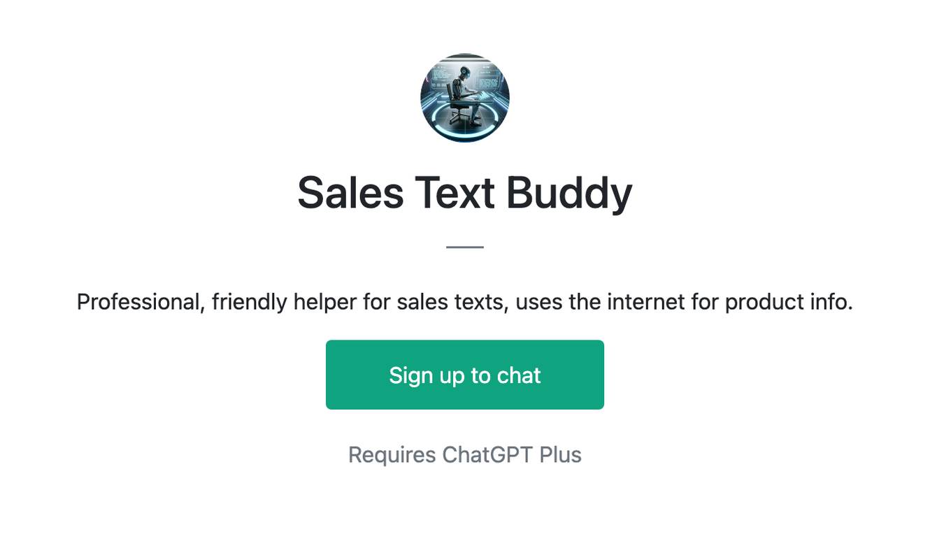 Sales Text Buddy Screenshot