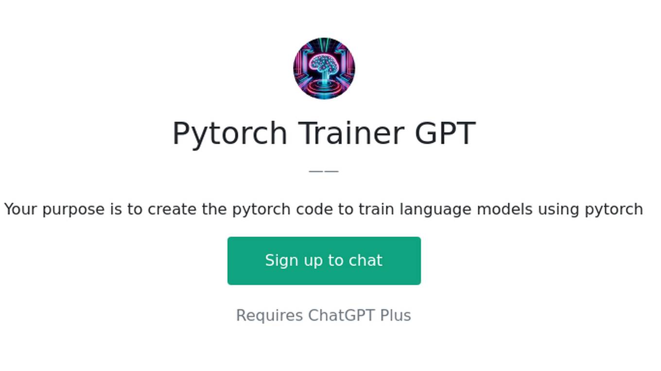 Pytorch Trainer GPT Screenshot