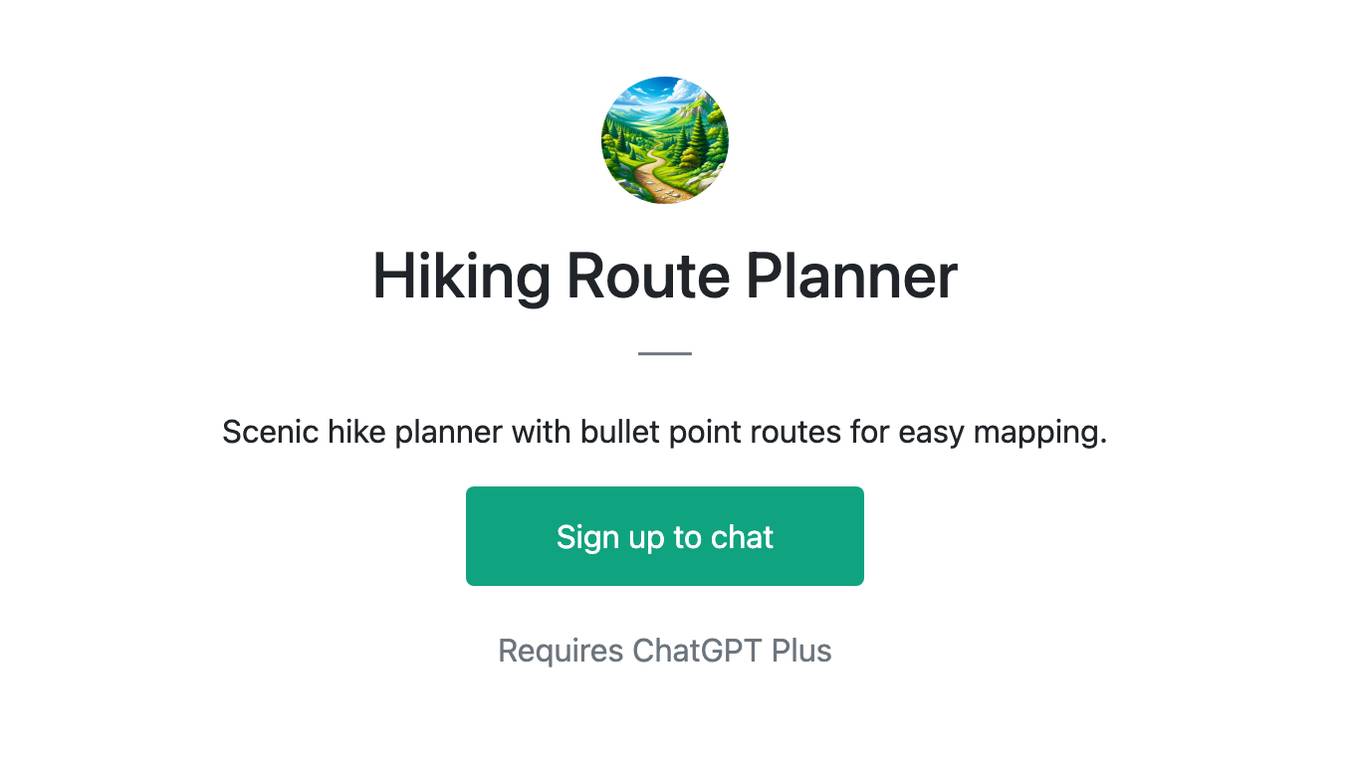 Hiking Route Planner Screenshot