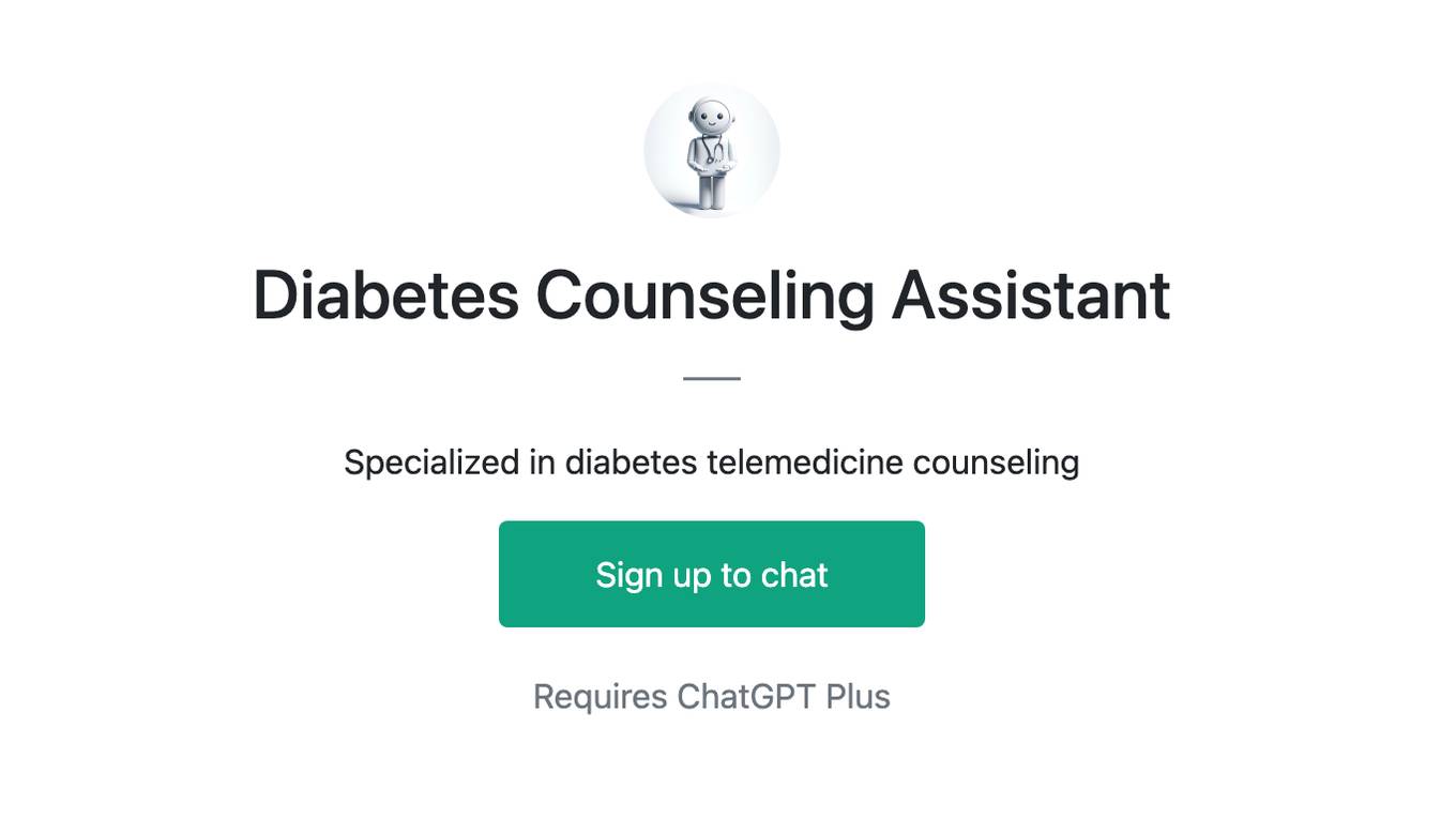 Diabetes Counseling Assistant Screenshot