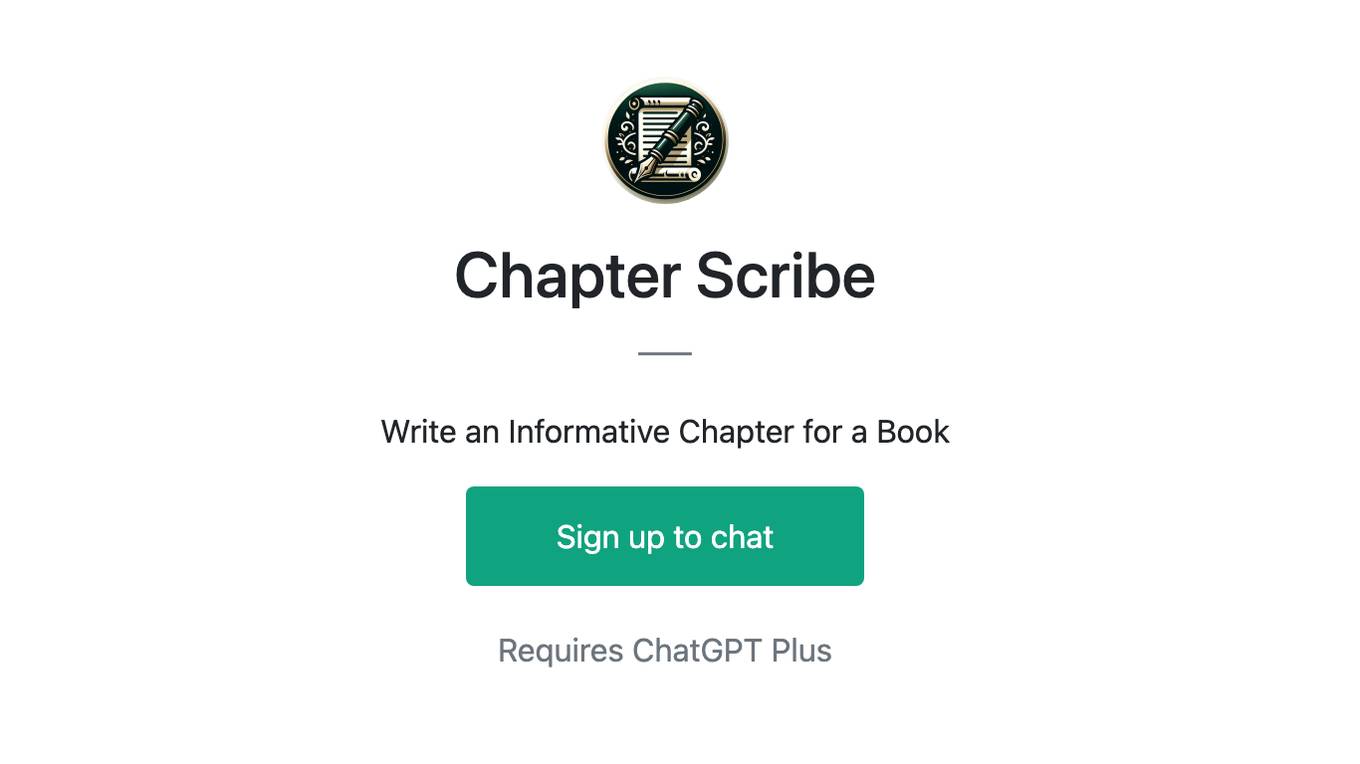 Chapter Scribe Screenshot