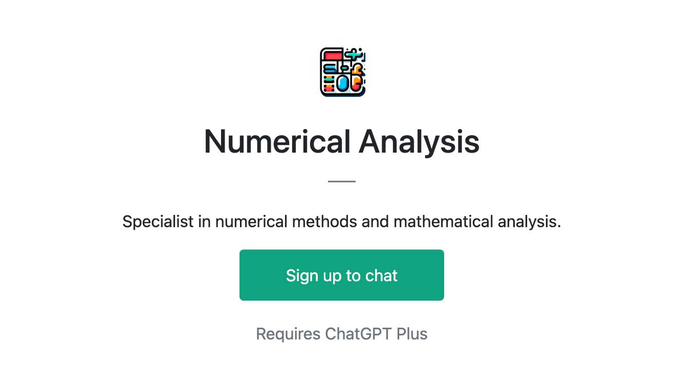 Numerical Analysis Screenshot