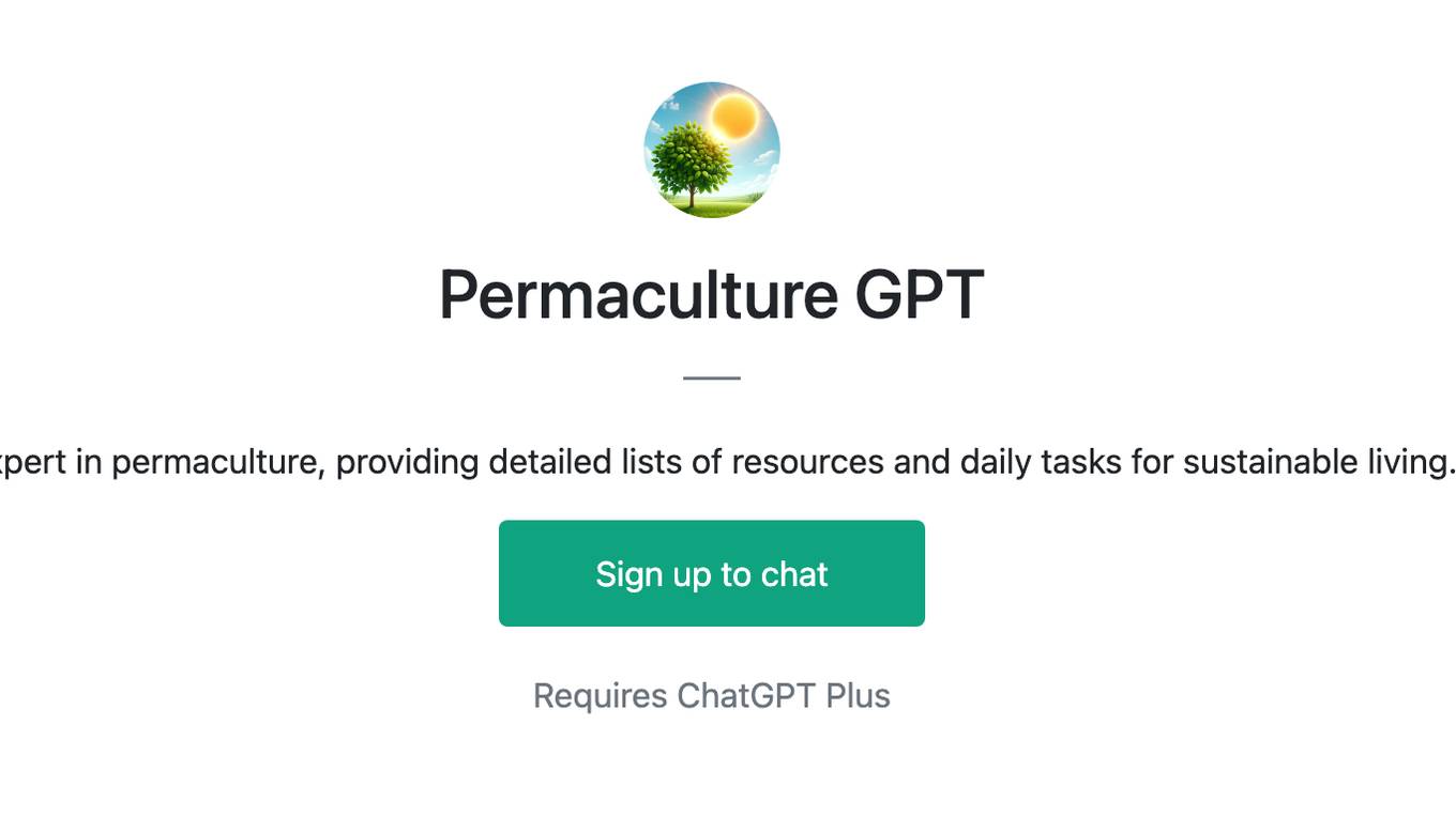 Permaculture GPT Screenshot