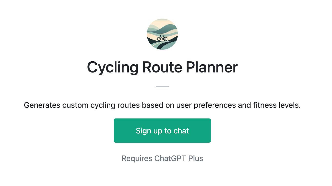 Cycling Route Planner Screenshot