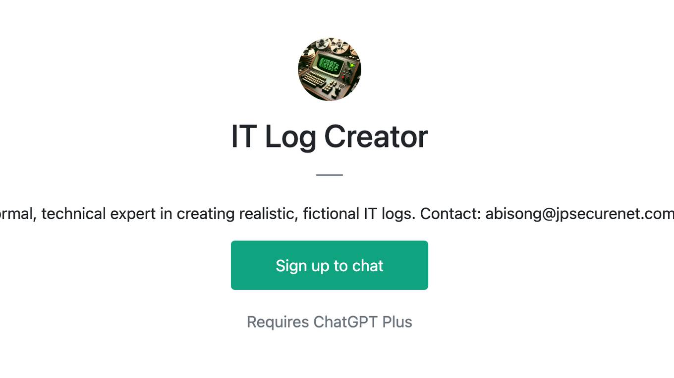 IT Log Creator Screenshot