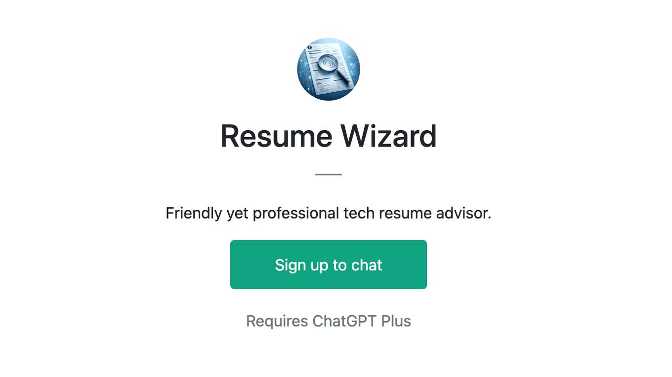 Resume Wizard Screenshot