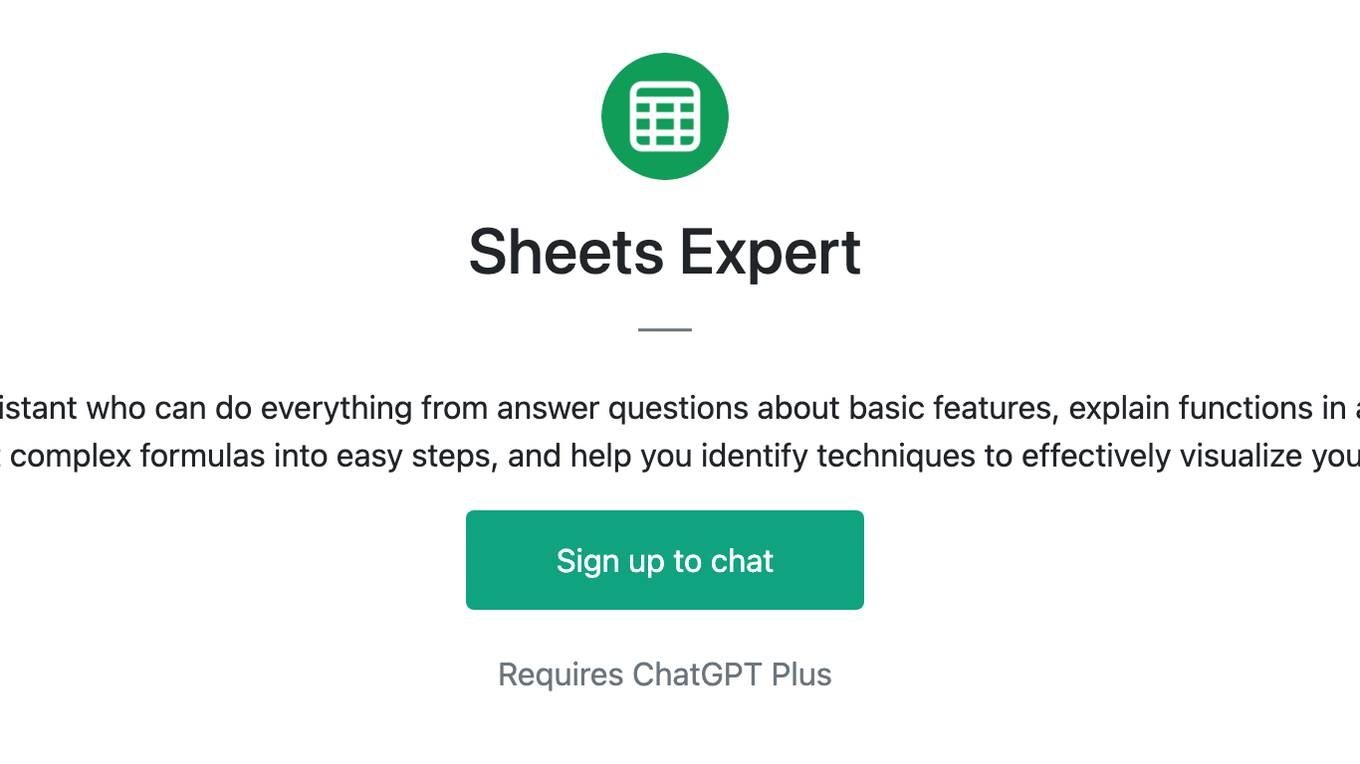 Sheets Expert Screenshot