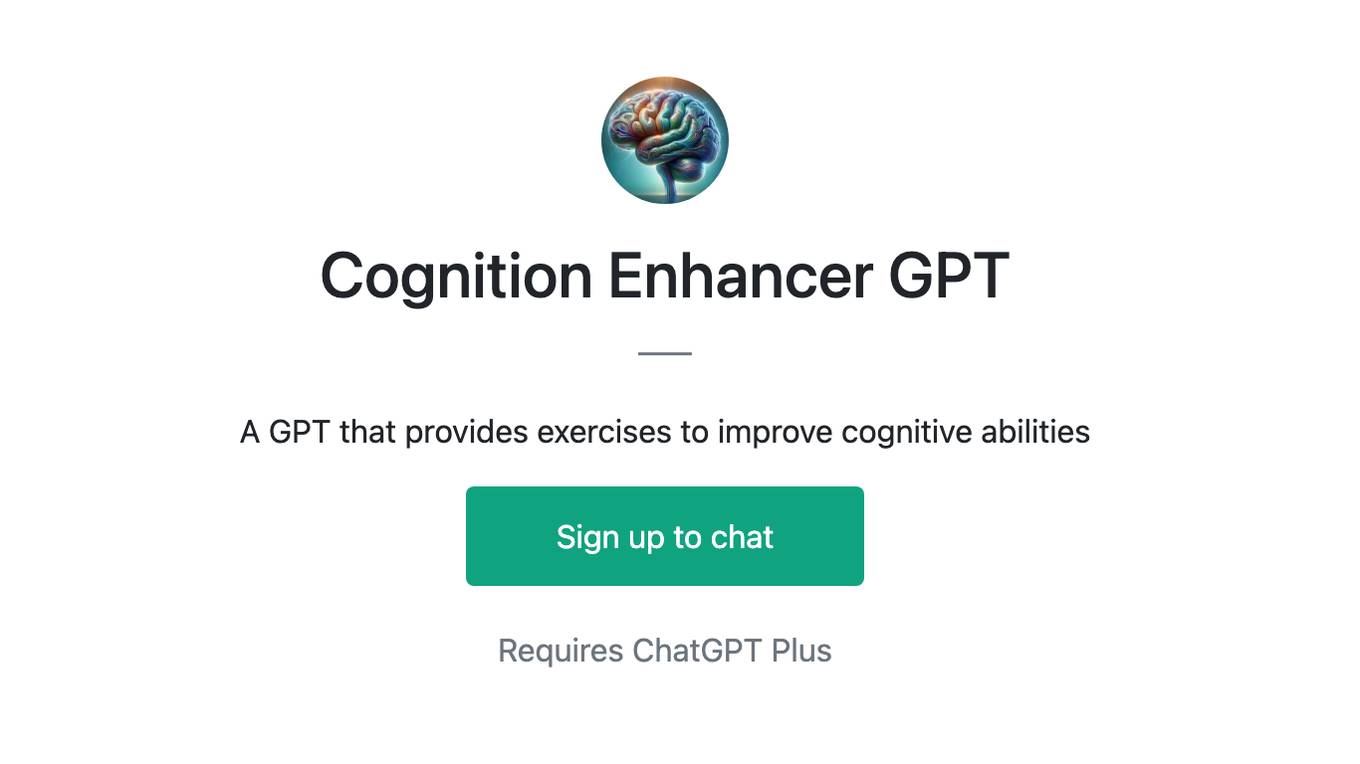 Cognition Enhancer GPT Screenshot