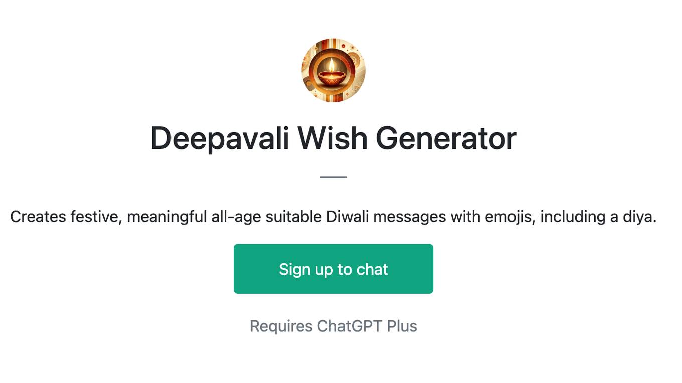 Deepavali Wish Generator Screenshot