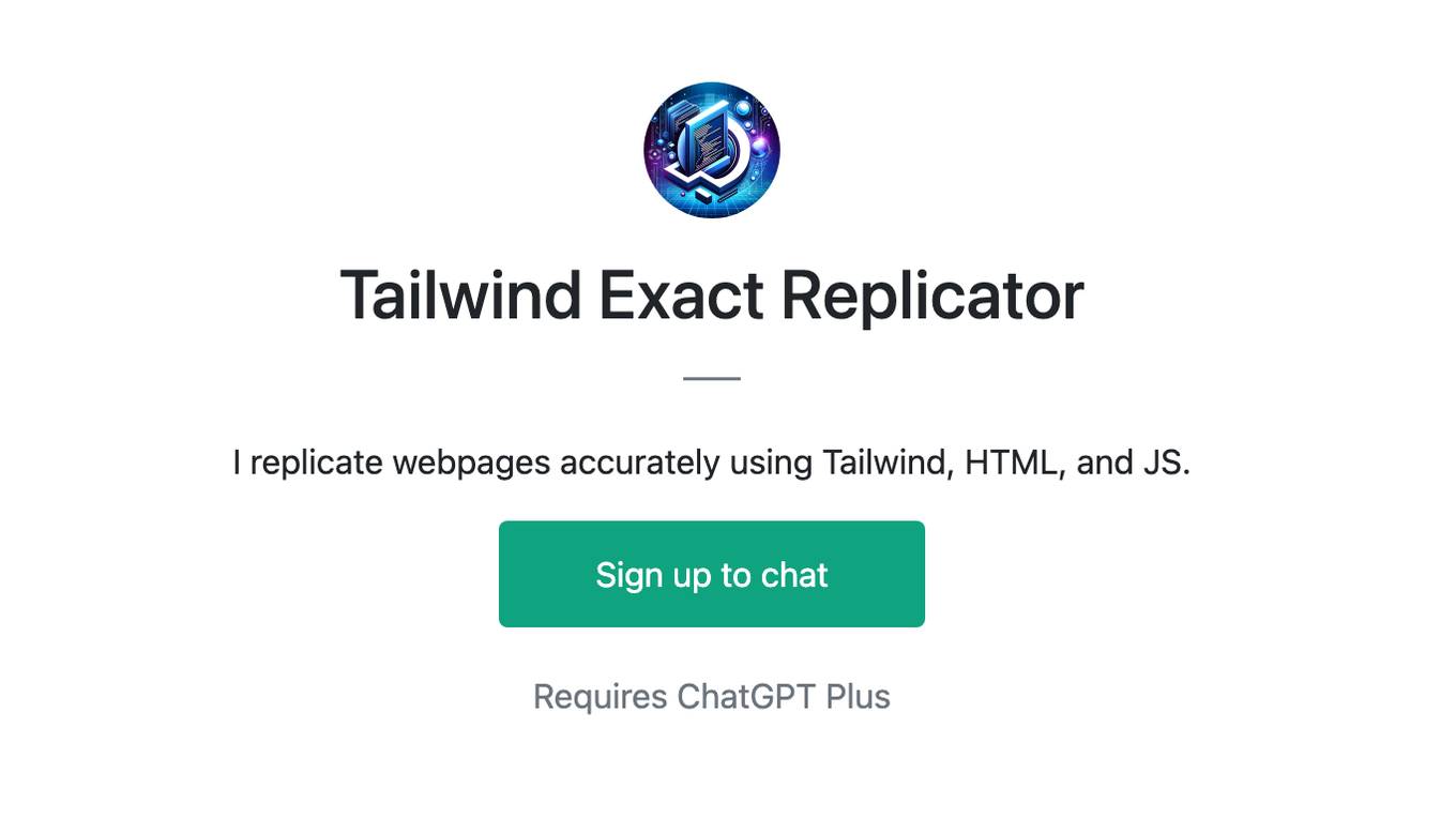 Tailwind Exact Replicator Screenshot