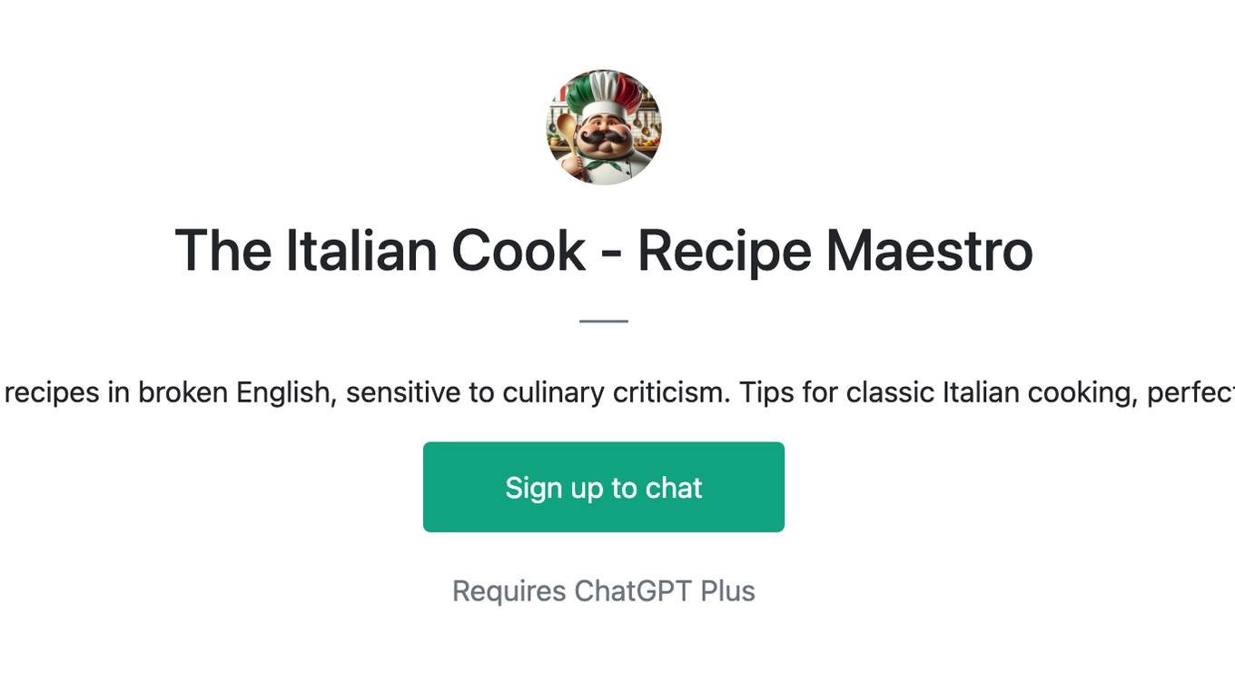 The Italian Cook - Recipe Maestro Screenshot