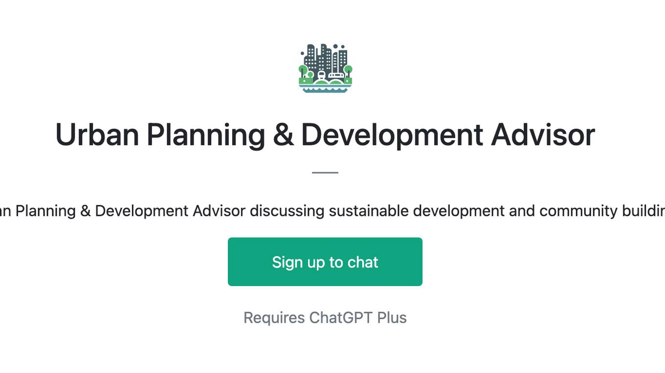 Urban Planning & Development Advisor Screenshot