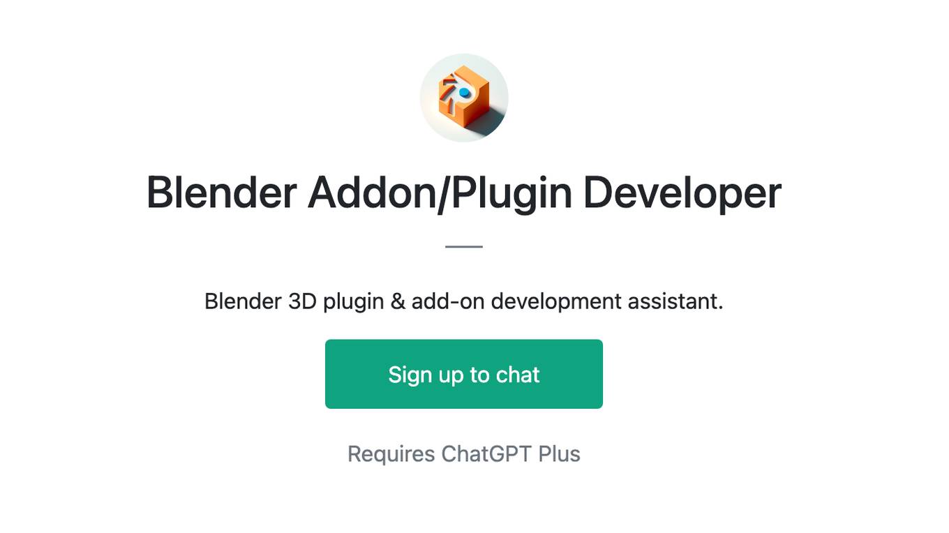 Blender Addon/Plugin Developer Screenshot