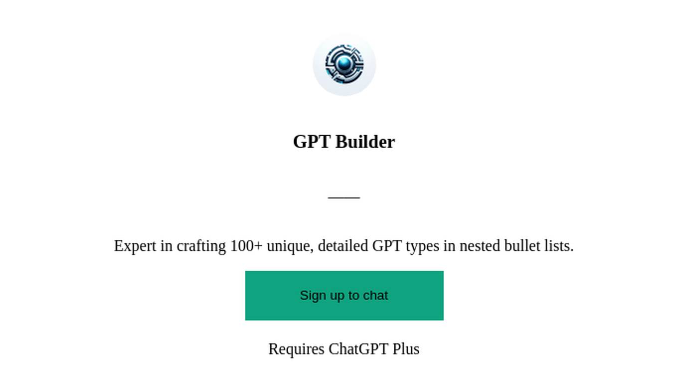 GPT Builder Screenshot