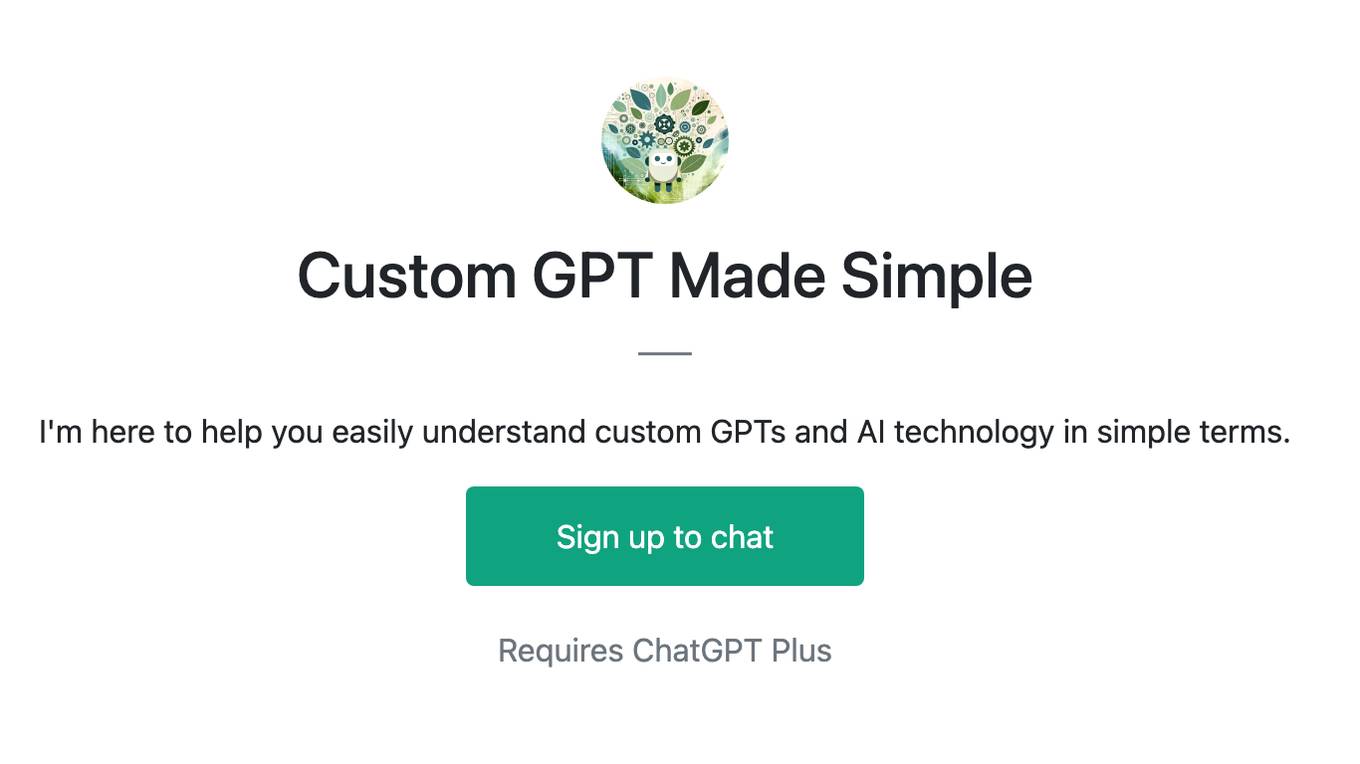 Custom GPT Made Simple Screenshot