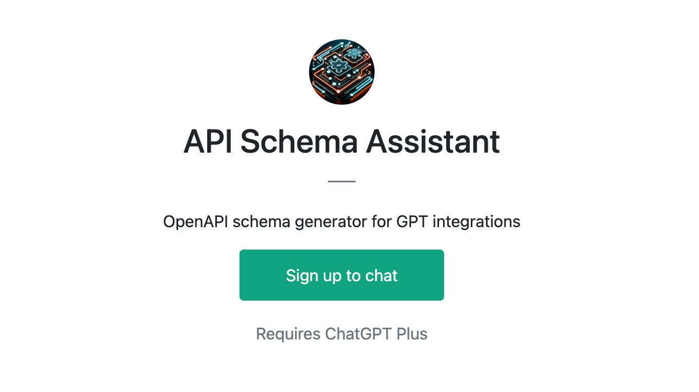 API Schema Assistant Screenshot