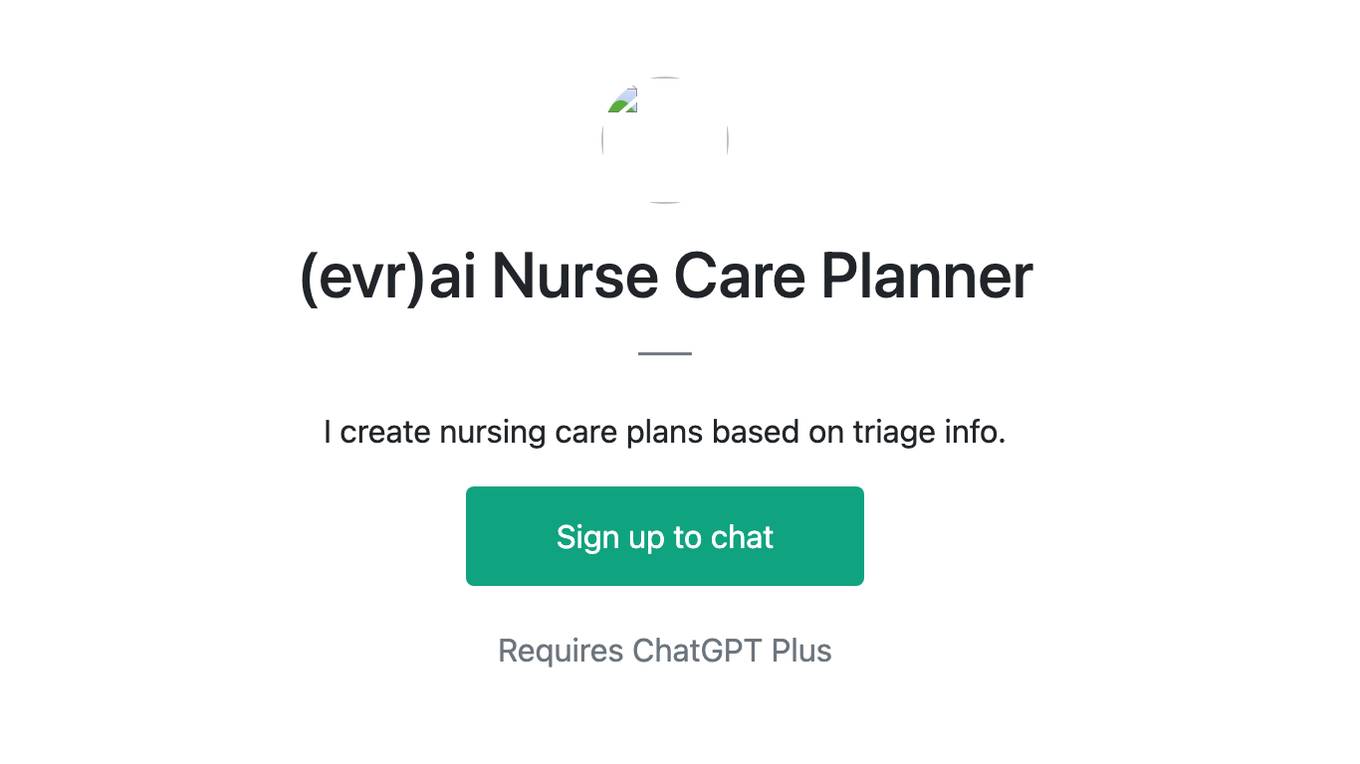 (evr)ai Nurse Care Planner Screenshot