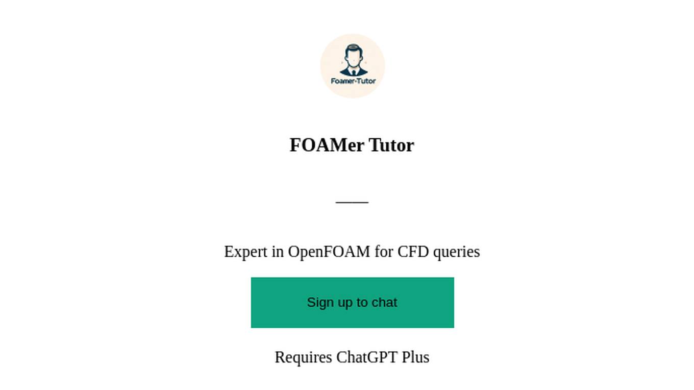 FOAMer Tutor Screenshot