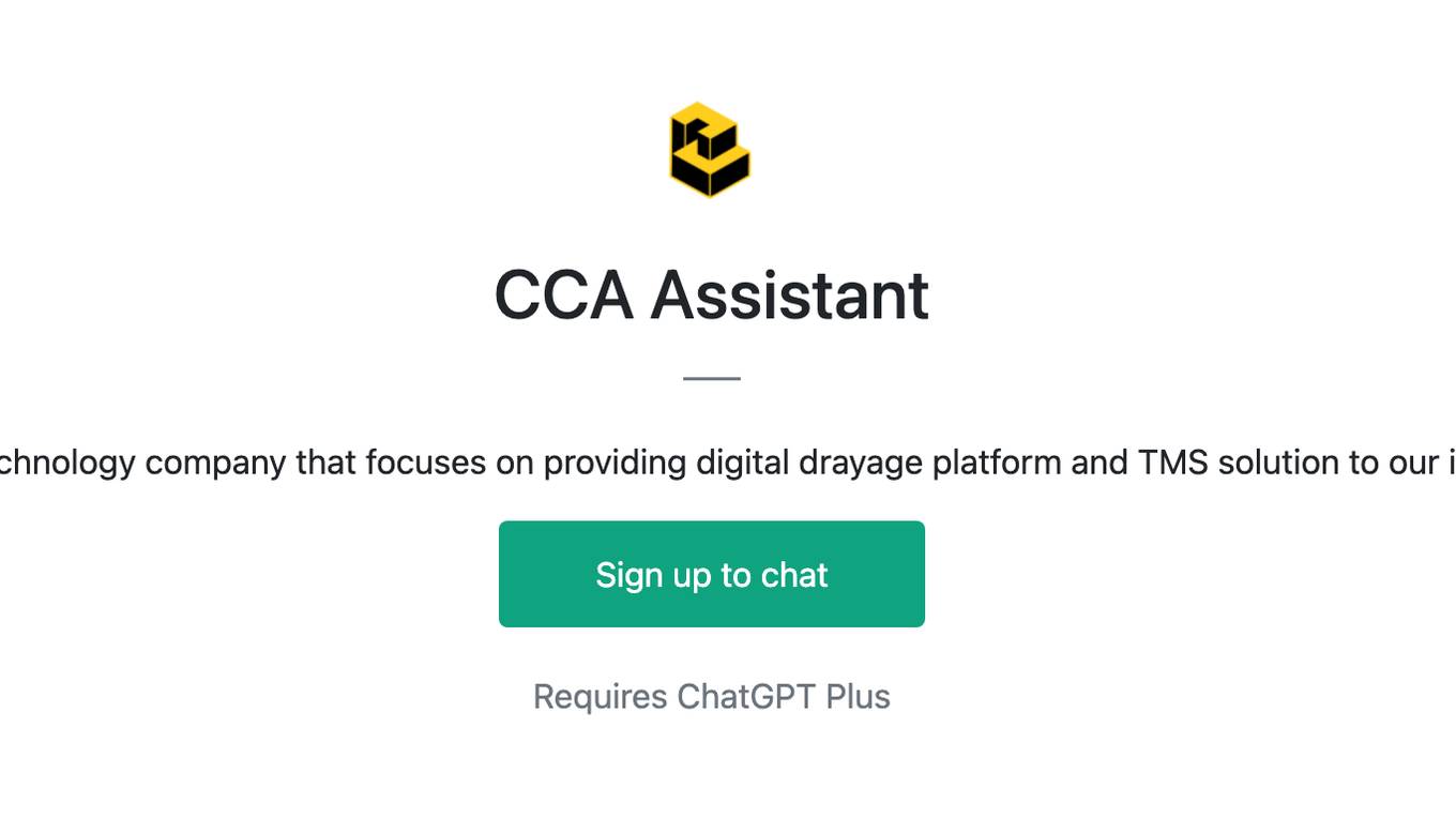 CCA Assistant Screenshot