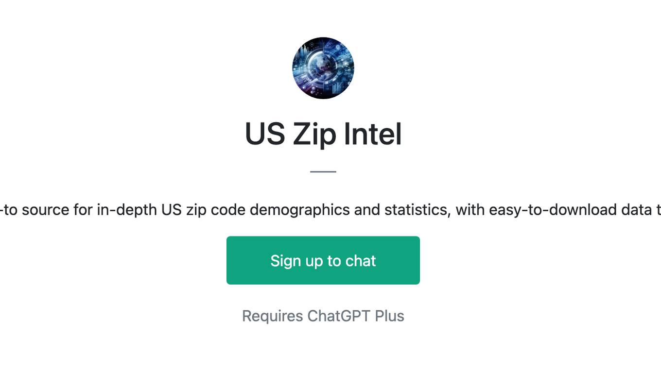 US Zip Intel Screenshot