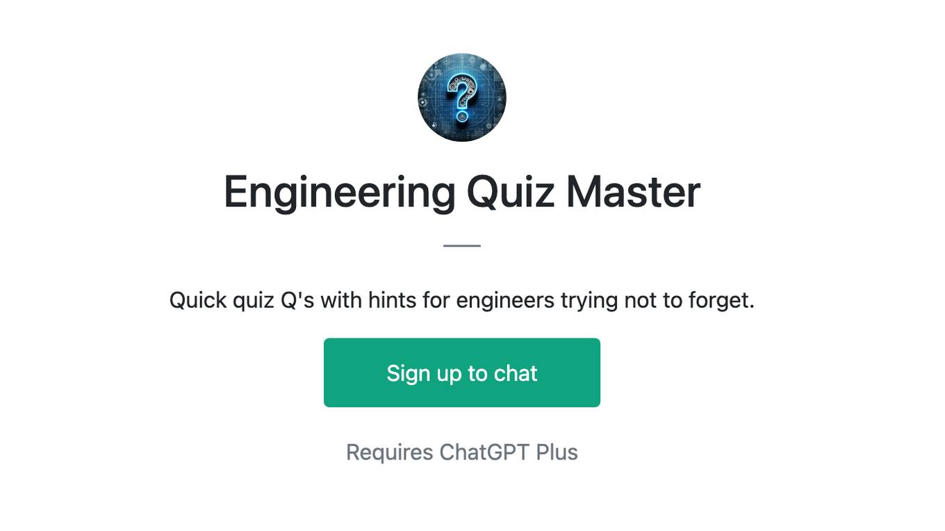 Engineering Quiz Master Screenshot