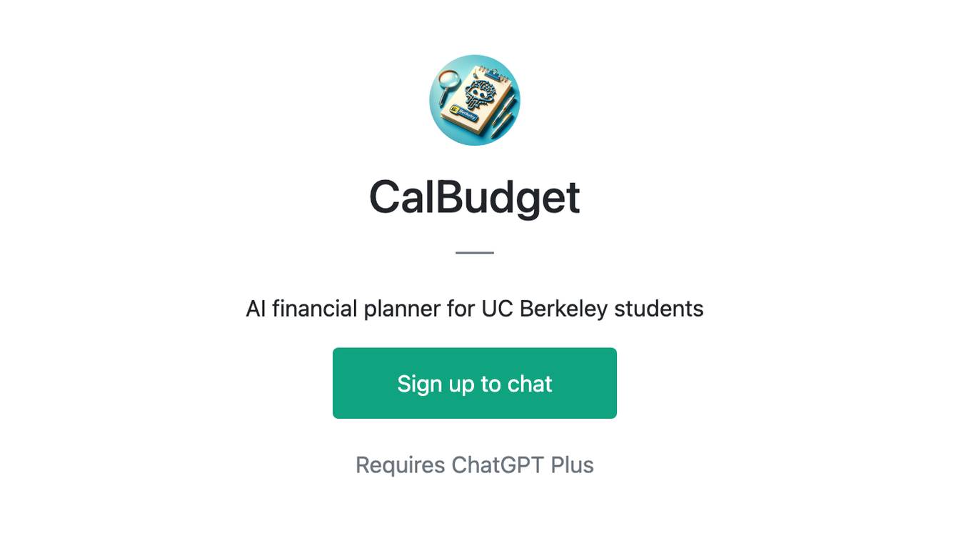 CalBudget Screenshot