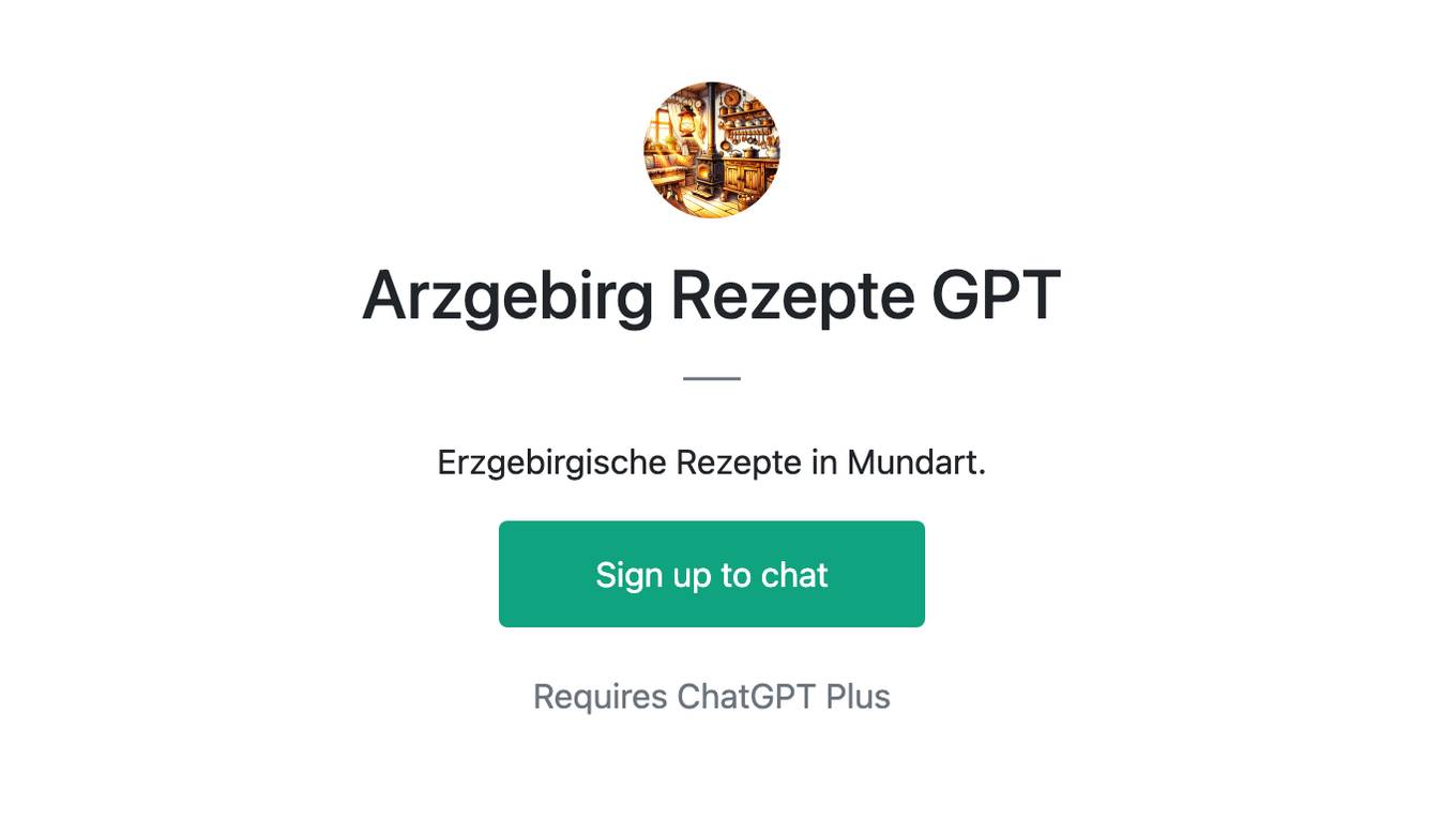 Arzgebirg Rezepte GPT Screenshot