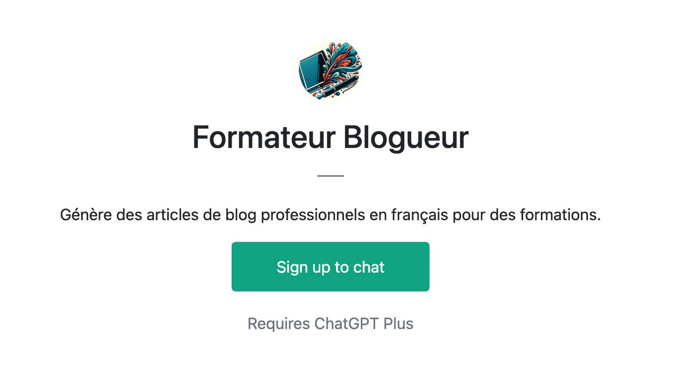 Formateur Blogueur Screenshot