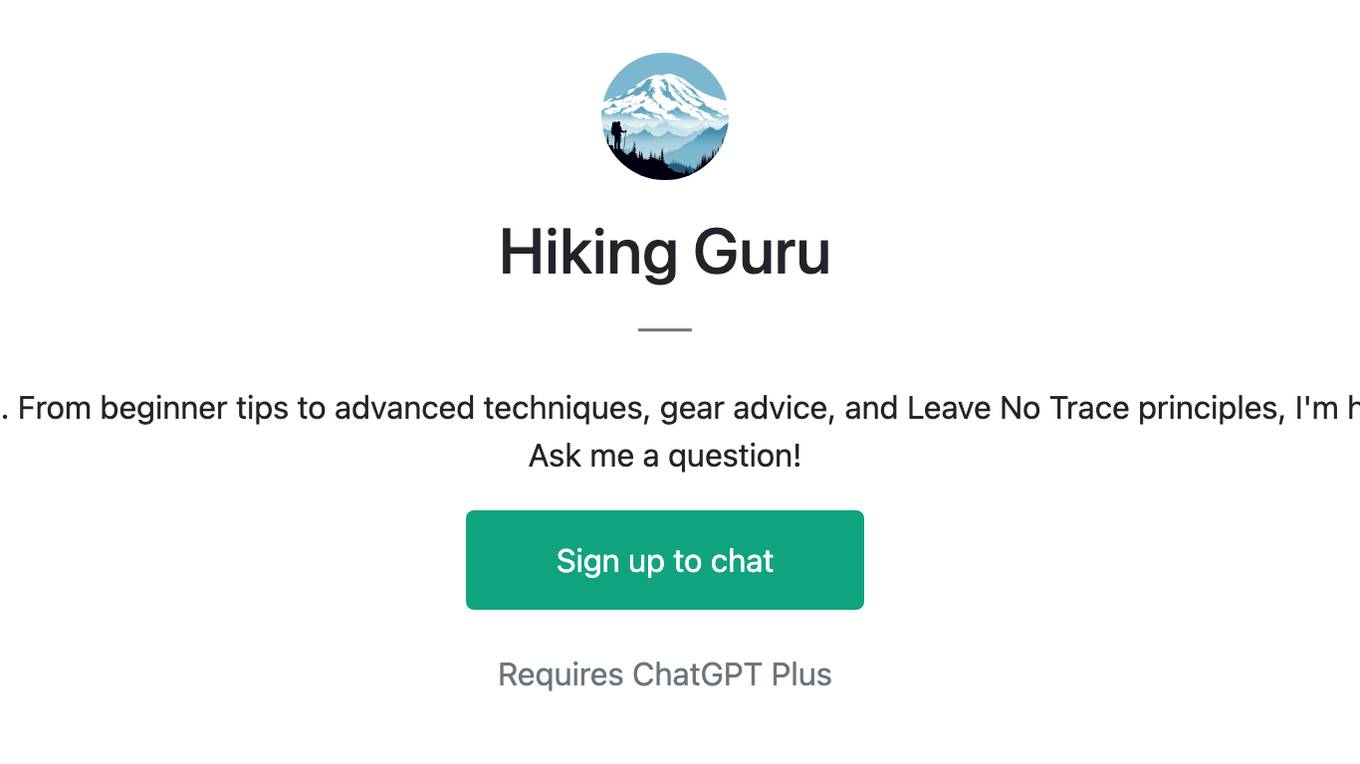 Hiking Guru Screenshot