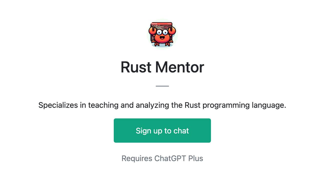 Rust Mentor Screenshot