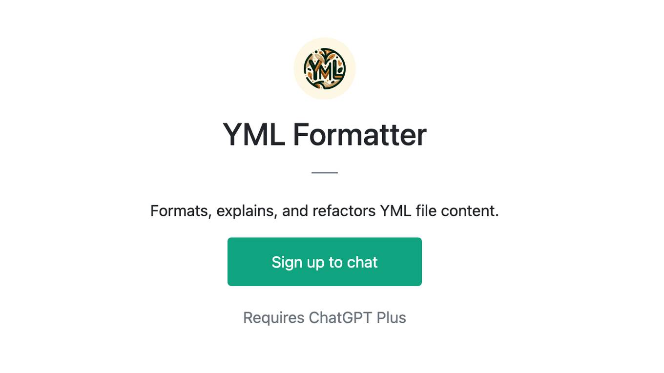 YML Formatter Screenshot