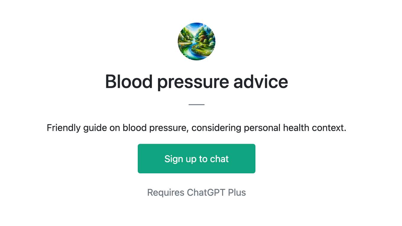 Blood pressure advice Screenshot