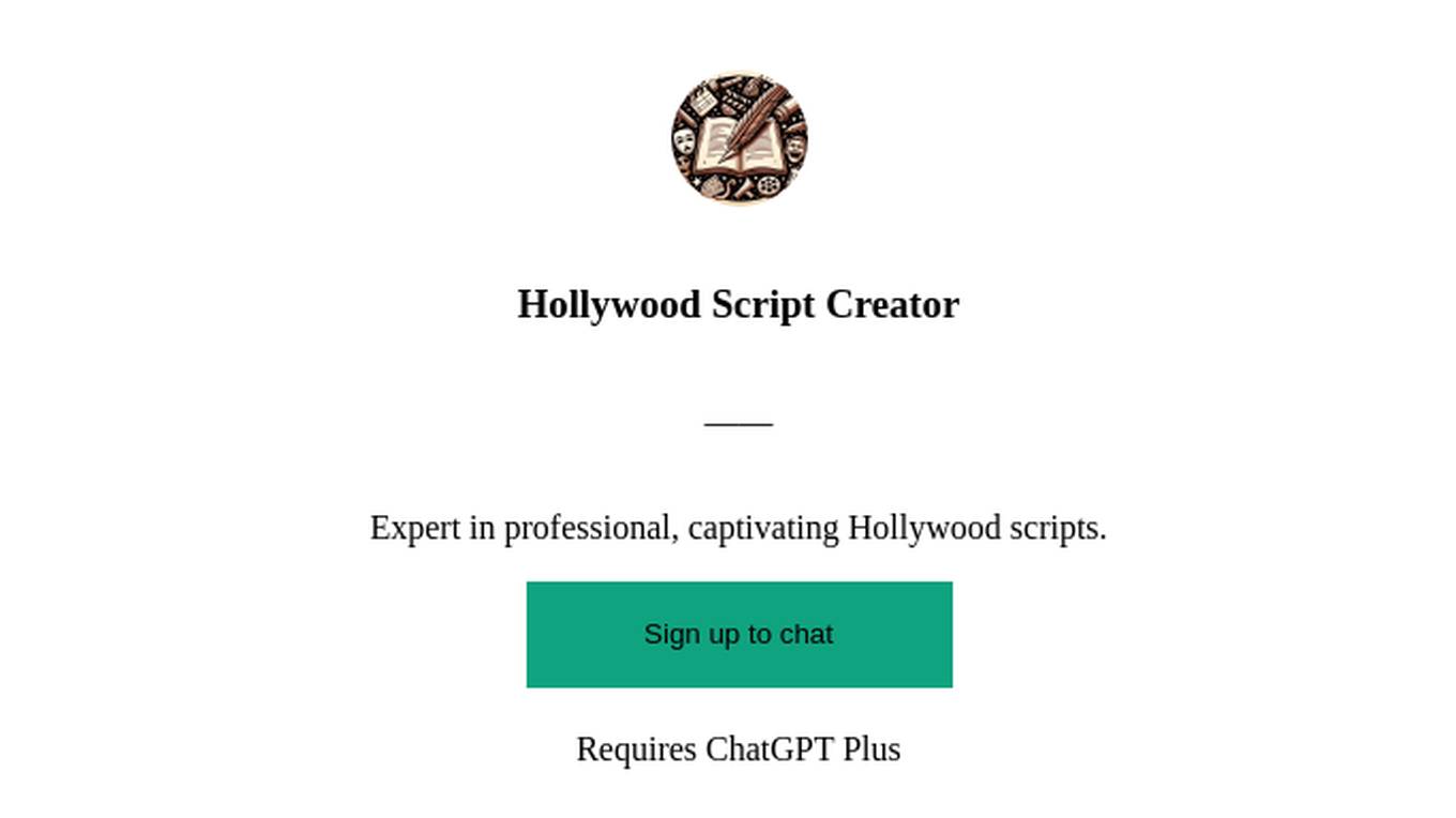 Hollywood Script Creator Screenshot