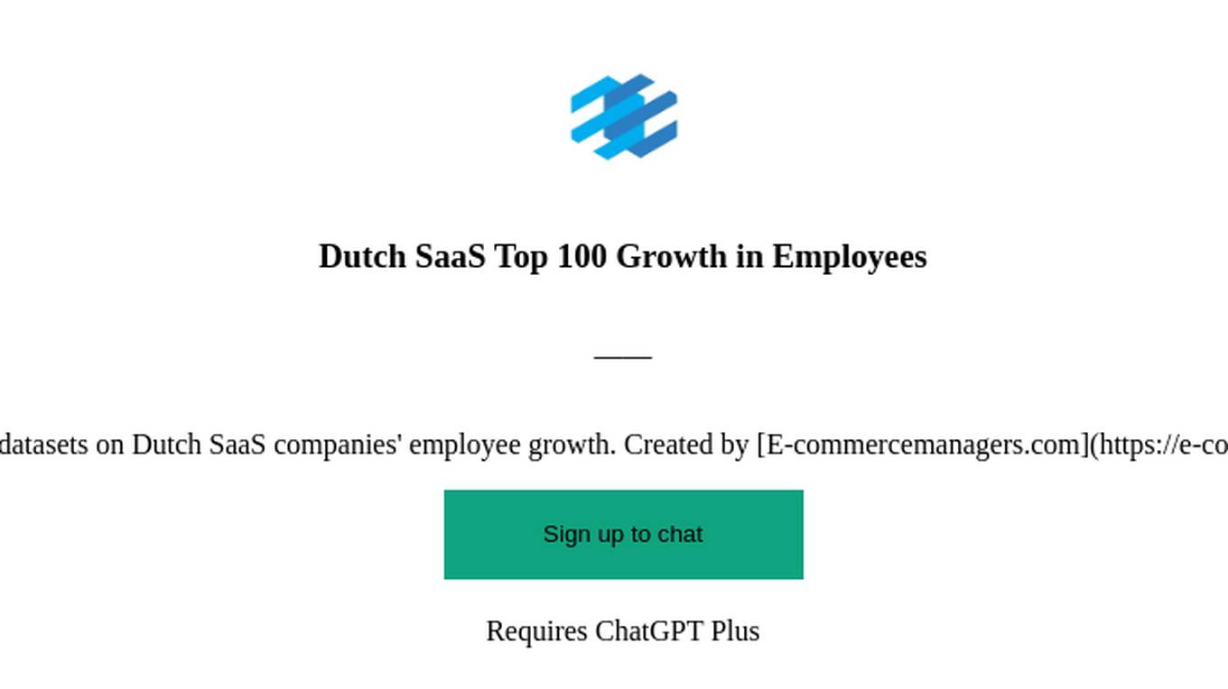 Dutch SaaS Top 100 Growth in Employees Screenshot