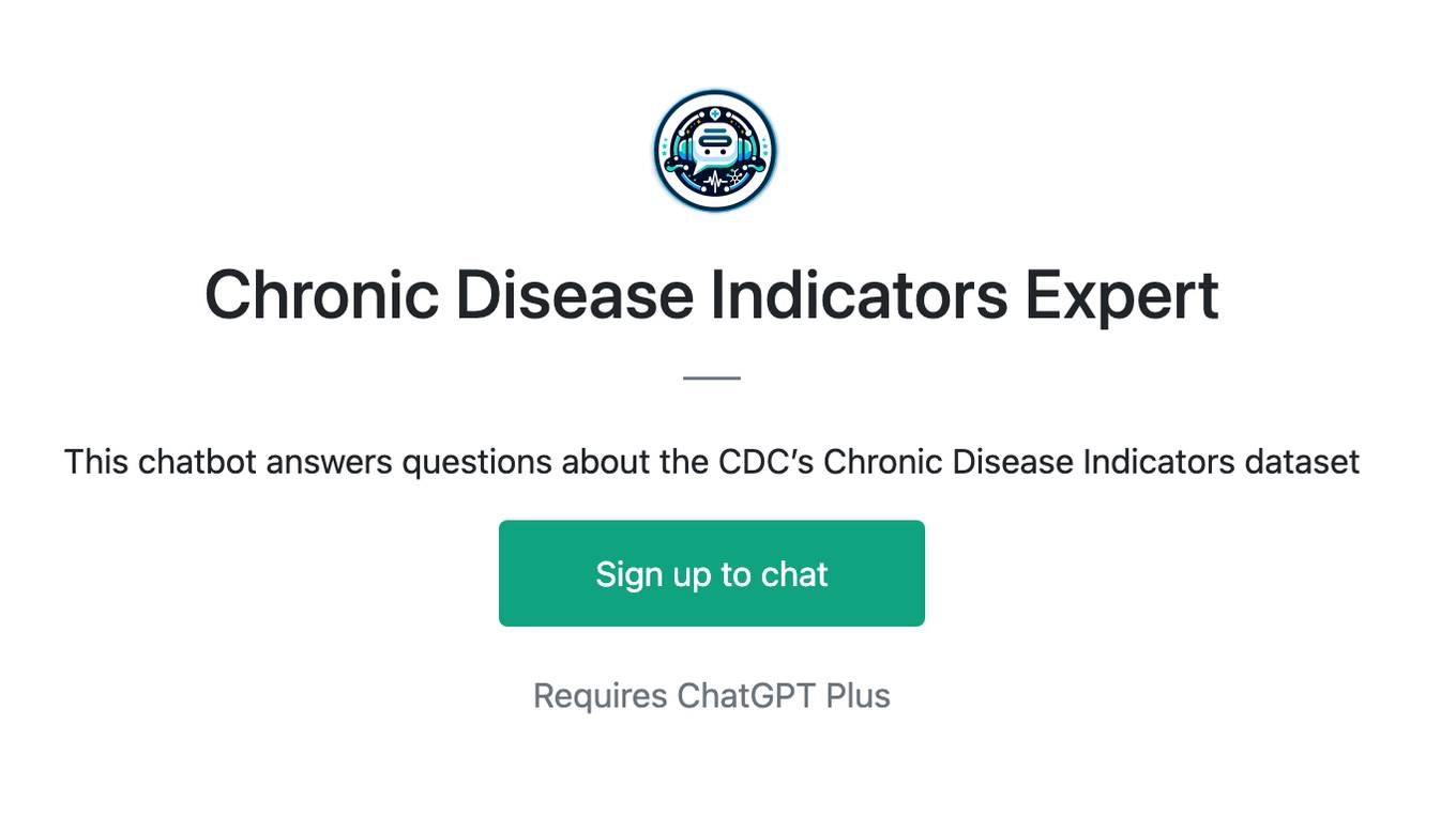 Chronic Disease Indicators Expert Screenshot