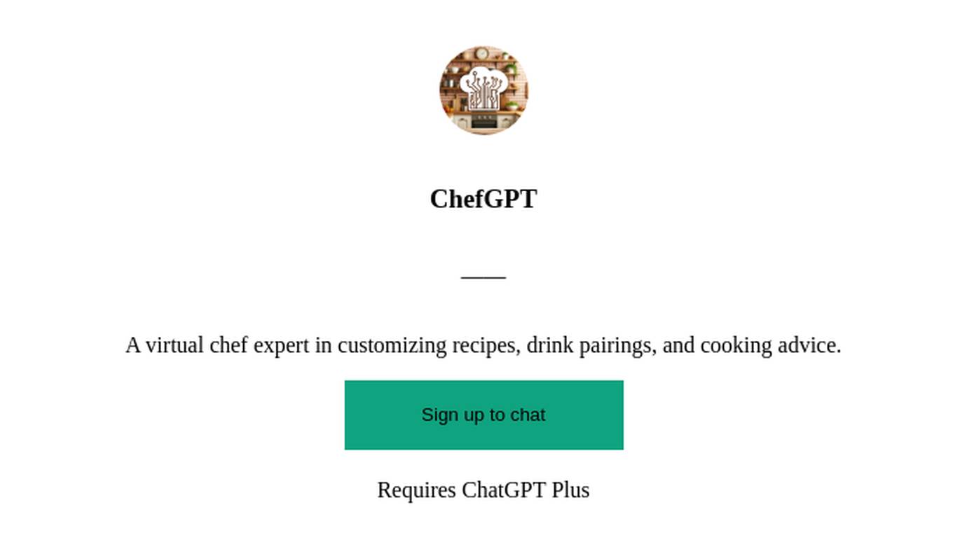 ChefGPT Screenshot