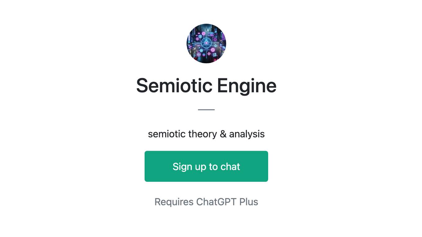 Semiotic Engine Screenshot