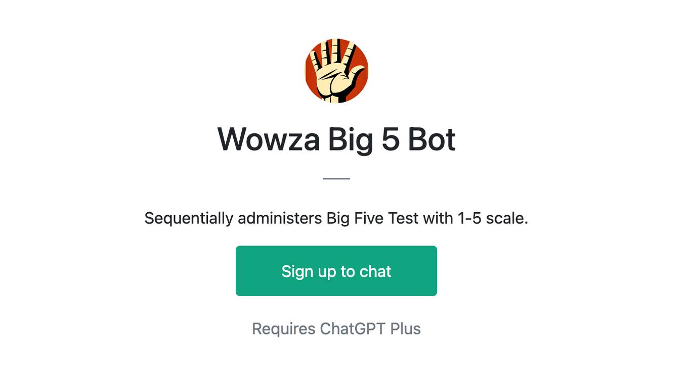 Wowza Big 5 Bot Screenshot